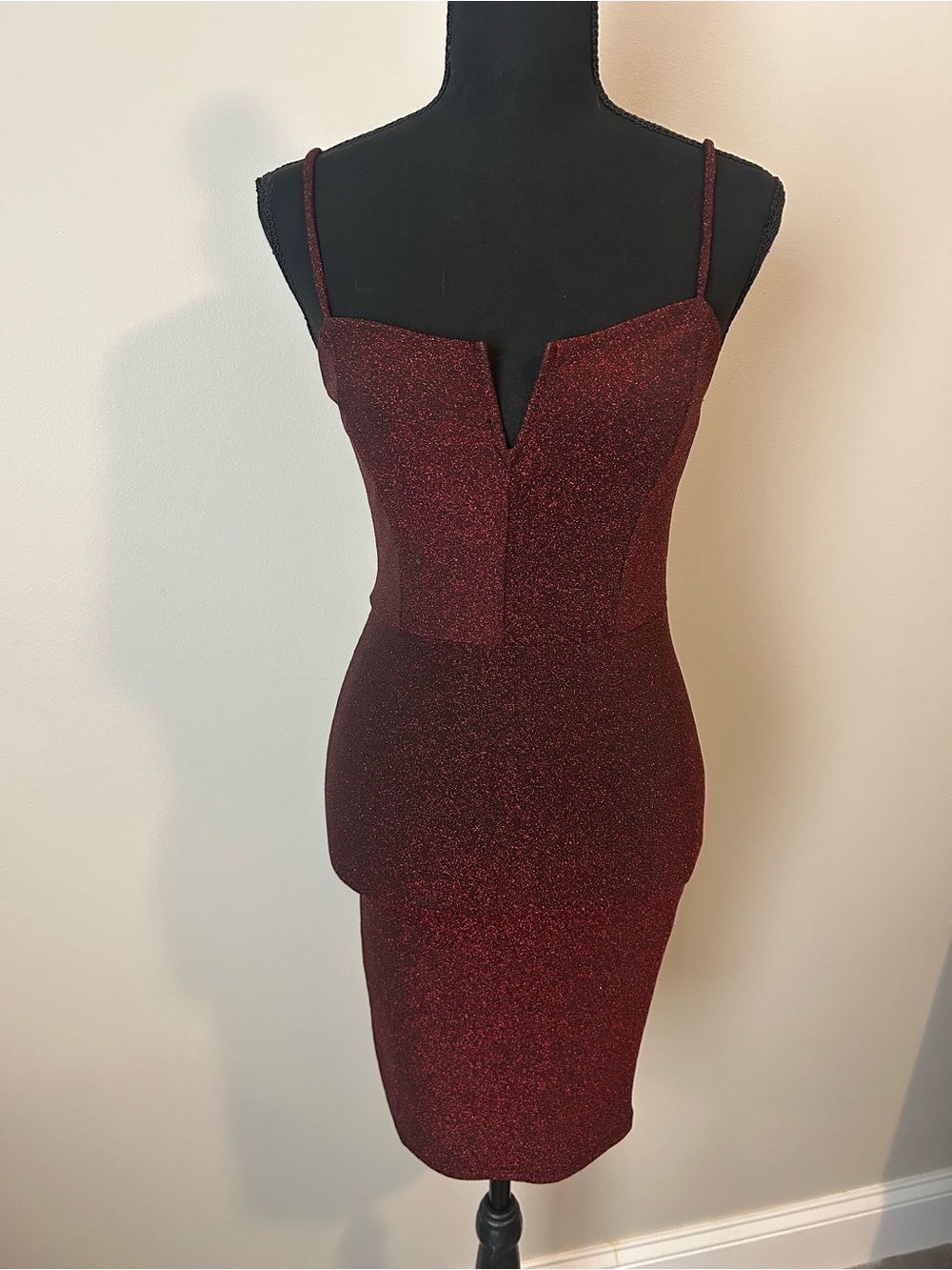 Rue21 Red Glitter Bodycon Party Dress Size Small
